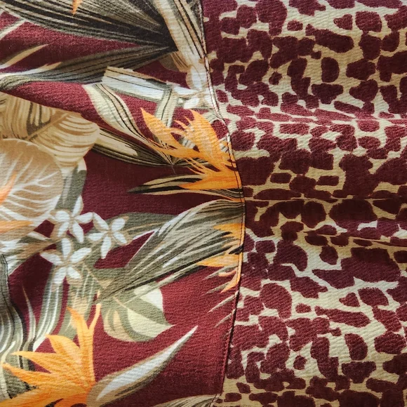 Leopard and Tropical Print Skirt - Picture 3 of 7